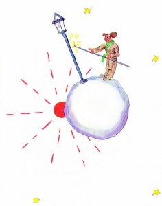 L’allumeur de réverbère du Petit Prince (© Le Petit Prince)